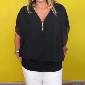 Camisa Delicata de chiffon+ Frete Grátis