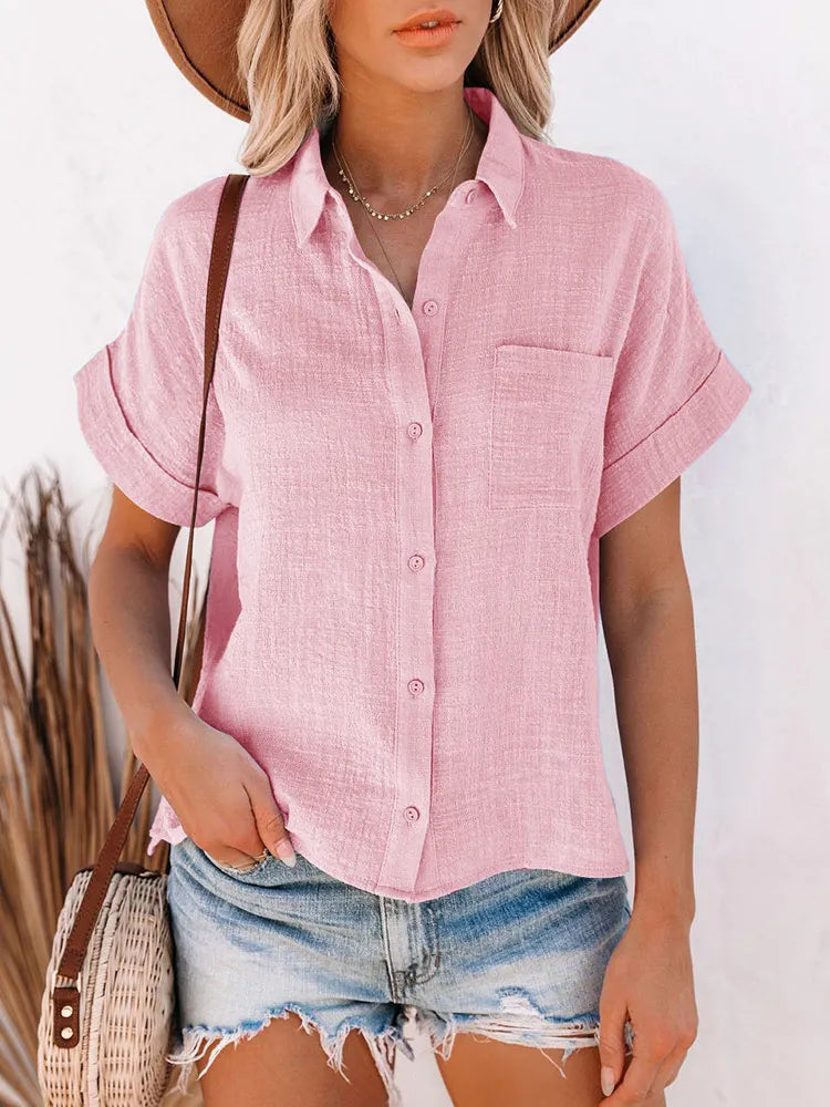 Camisa Elegant™ em Linho de Algodão / A Peça Essencial do Verão para a Mulher moderna!